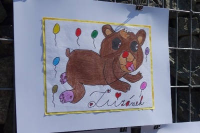 Hadrový medvídek, vyráběný postiženými, dostal jméno Nebojsa