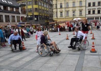 Ve slalomu na invalidním vozíku vybojoval náměstek hejtmana třetí místo